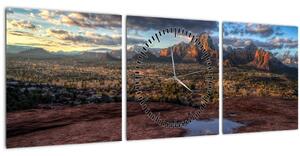 Obraz hôr (s hodinami) (90x30 cm)