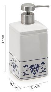 Gedy, CIXI dávkovač mydla na postavenie, porcelán, modrá/biela, CX8189