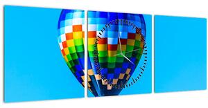 Obraz - Teplovzdušný balón (s hodinami) (90x30 cm)
