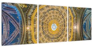 Obraz stropu Sienského kostola (s hodinami) (90x30 cm)