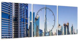 Obraz - Dubajskej ráno (s hodinami) (90x30 cm)
