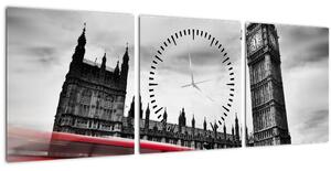 Obraz - Londýnske Houses of Parliament (s hodinami) (90x30 cm)