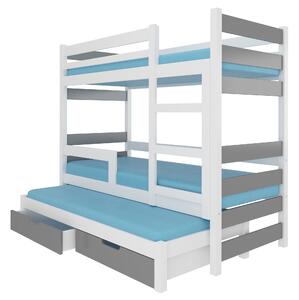 Poschodová detská posteľ 180x75 cm. Vlastná spoľahlivá doprava až k Vám domov. 1052302