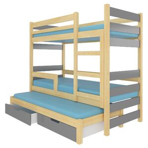 Poschodová detská posteľ 180x75 cm. Vlastná spoľahlivá doprava až k Vám domov. 1052304