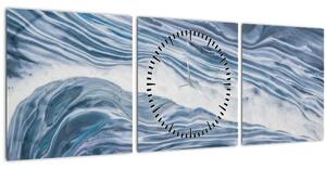 Obraz abstrakcie (s hodinami) (90x30 cm)