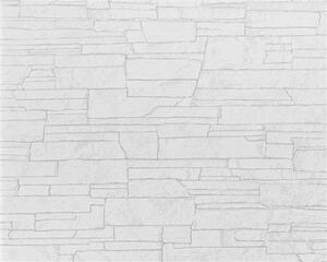 Vliesové tapety na stenu Suprofil 50805, kamenný obklad - biely, rozmer 10,05 m x 0,53 m, MARBURG