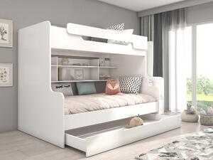 Poschodová detská posteľ 200x90 cm, 200x120 cm. Vlastná spoľahlivá doprava až k Vám domov. 1052336