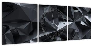 Obraz - Geometrická abstrakcia (s hodinami) (90x30 cm)
