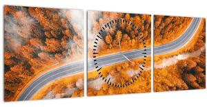 Obraz - Horská cesta (s hodinami) (90x30 cm)