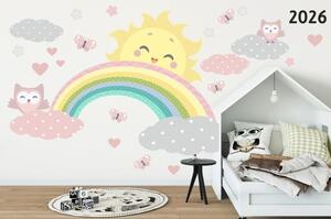 Detská dekoračná nálepka na stenu s motívom slniečka 100 x 200 cm