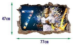 Dekoračná 3D nálepka na stenu Cristiano Ronaldo 47x77 cm