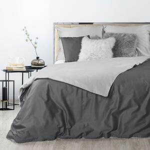 Sivé obojstranné posteľné obliečky z kvalitného bavlneného saténu Sivá