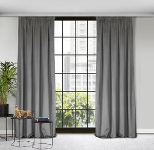 Luxusný zamatový záves sivej farby do obývačky Sivá