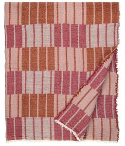 Vlnená deka Sointu 140x180, červeno-škoricová