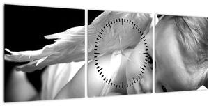 Obraz detského anjela (s hodinami) (90x30 cm)