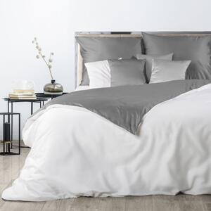 Kvalitné posteľné obliečky z bavlneného saténu so zipsom Biela