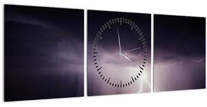 Obraz - Búrka (s hodinami) (90x30 cm)