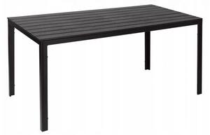 Veľký záhradný stôl v čiernej farbe Čierna