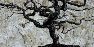 Obraz abstraktný strom na dreve