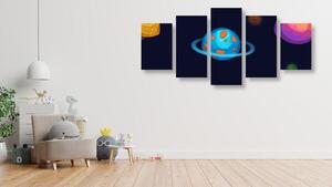 5-dielny obraz kúzelné planéty