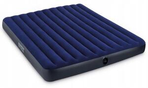 Modrý nafukovací matrac pre dve osoby so zamatovým povrchom Modrá