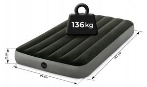 Nafukovací matrac pre jednu osobu so zamatovým povrchom Zelená