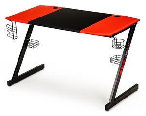 Počítačový herný stolík v červeno čiernej kombinácii Červená
