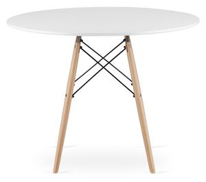 Jedálenský stôl TODI 100 cm - buk/biela