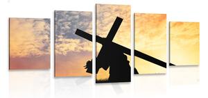 5-dielny obraz kríž na pleciach
