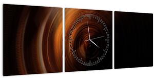 Obraz - Špirála (s hodinami) (90x30 cm)
