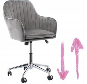 Pohodlné otočné kancelárske kreslo v sivej farbe