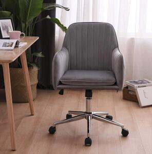 Pohodlné otočné kancelárske kreslo v sivej farbe Sivá
