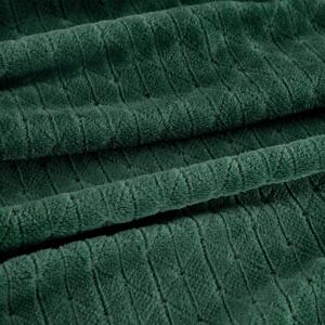 Moderná deka prehoz s reliéfnym vzorom Zelená