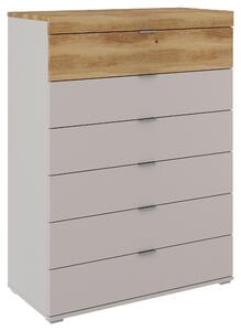 KOMODA, dub, farba duba, svetlosivá, 90/123/47 cm Dieter Knoll - Komody