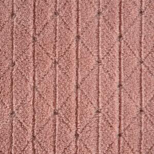Originálna ružová deka s geometrickým vzorom Ružová