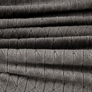 Grafitovo sivá deka s reliéfnym vzorom Sivá