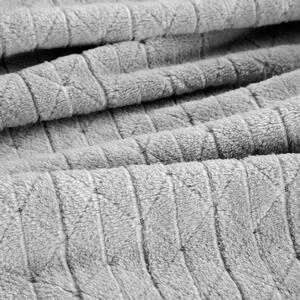 Originálna svetlo sivá deka s geometrickým vzorom Sivá