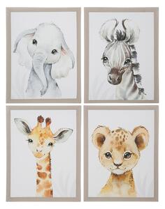 Ostaria Detský dekoratívny obraz Mini animals 30 x 40 cm | 4 vzory Vzor: Žirafa