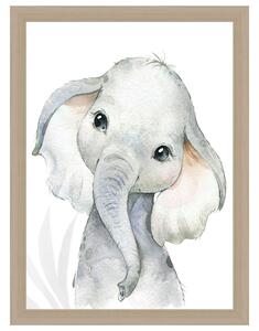 Ostaria Detský dekoratívny obraz Mini animals 30 x 40 cm | 4 vzory Vzor: Slon
