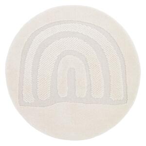 Krémovobiely detský koberec ø120 cm Rainbow Dream S – Nattiot