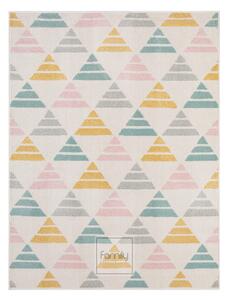 Koberec s geometrickým vzorom v krásnych pastelových farbách krémová Šírka: 80 cm | Dĺžka: 150 cm
