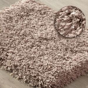 Pohodlný ružový shaggy koberec Ružová