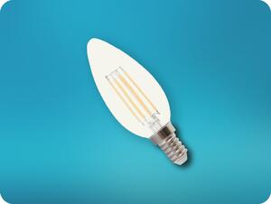 V-TAC Retro LED filament žiarovka E14, 4W, 400lm, sviečka, stmievateľná Farba svetla: Teplá biela