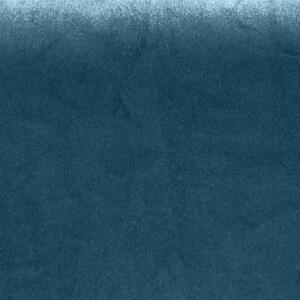 Zamatový modrý jednofarebný záves na riasiacu pásku 140 x 270 cm Modrá