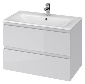 Cersanit Moduo, umývadlová skrinka + umývadlo 80cm, šedá lesklá, S801-315-DSM