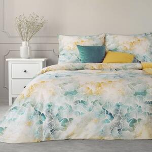 Exkluzívne krémové bavlnené posteľné obliečkys farebným ombré efektom krémová