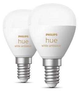 Žiarovky v súprave 2 ks E14, 5 W White ambiance – Philips Hue