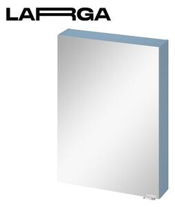 Cersanit Larga, závesná zrkadlová skrinka 80x60x16 cm, modrá matná, S932-017