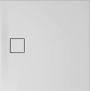Cersanit Tako Slim, štvorcová sprchová vanička 90x90x4 cm + biely sifón, biela, S932-158