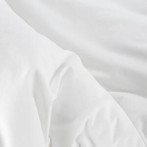 Biele bavlnené posteľné obliečky na paplón s jemným saténovým leskom Biela